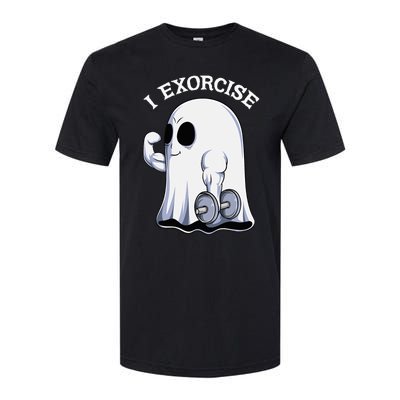 Funny Halloween Workout Ghost Exorcise Fitness Shirt Softstyle CVC T-Shirt