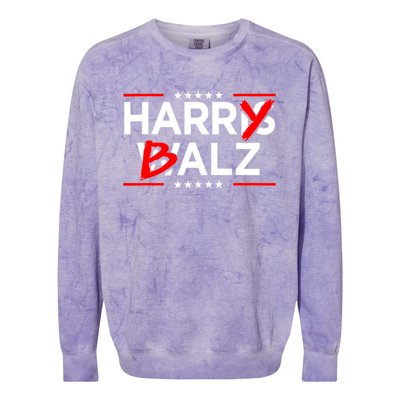 Funny Harris Walz 24 Harry Balz 2024 Meme Democratics Vote Colorblast Crewneck Sweatshirt