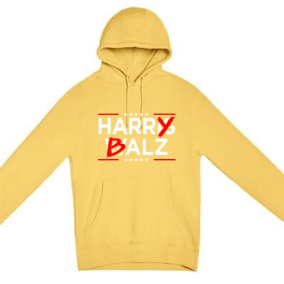 Funny Harris Walz 24 Harry Balz 2024 Meme Democratics Vote Premium Pullover Hoodie