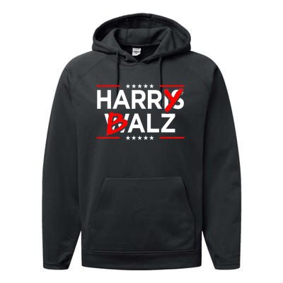 Funny Harris Walz 24 Harry Balz 2024 Meme Democratics Vote Performance Fleece Hoodie