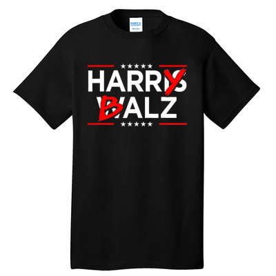 Funny Harris Walz 24 Harry Balz 2024 Meme Democratics Vote Tall T-Shirt