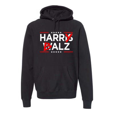 Funny Harris Walz 24 Harry Balz 2024 Meme Democratics Vote Premium Hoodie