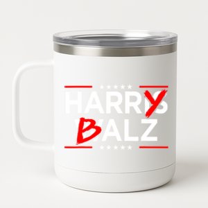 Funny Harris Walz 24 Harry Balz 2024 Meme Democratics Vote 12 oz Stainless Steel Tumbler Cup