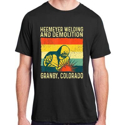 Funny Heemeyer Welding And Demolition Granby Vintage Adult ChromaSoft Performance T-Shirt