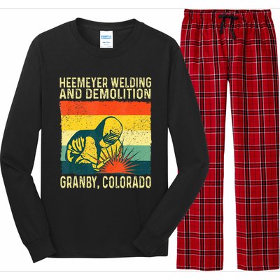 Funny Heemeyer Welding And Demolition Granby Vintage Long Sleeve Pajama Set