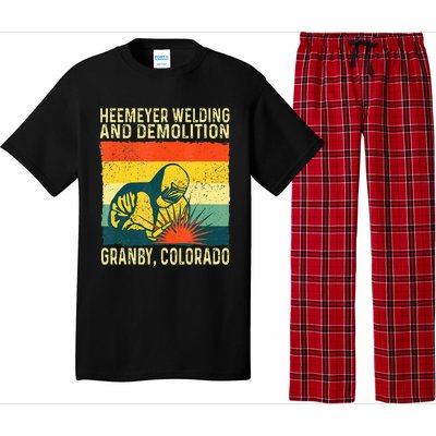 Funny Heemeyer Welding And Demolition Granby Vintage Pajama Set