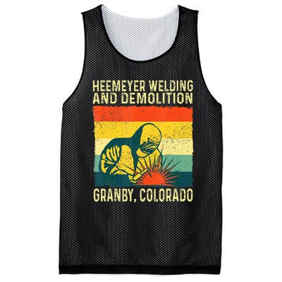 Funny Heemeyer Welding And Demolition Granby Vintage Mesh Reversible Basketball Jersey Tank