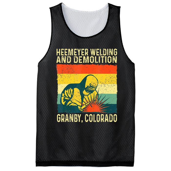 Funny Heemeyer Welding And Demolition Granby Vintage Mesh Reversible Basketball Jersey Tank