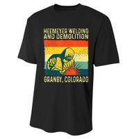 Funny Heemeyer Welding And Demolition Granby Vintage Performance Sprint T-Shirt