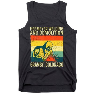 Funny Heemeyer Welding And Demolition Granby Vintage Tank Top