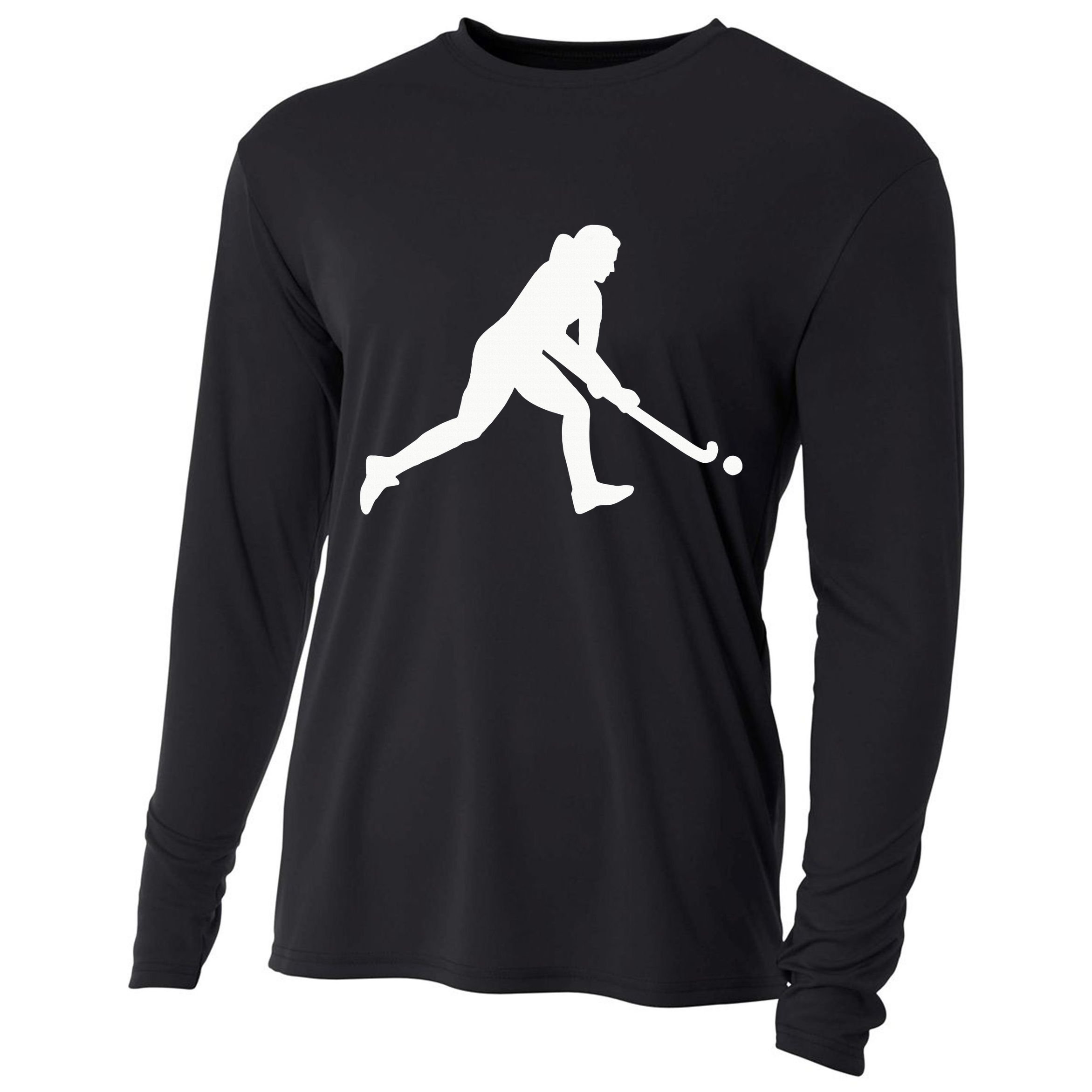 Field Hockey Woman Girl Cooling Performance Long Sleeve Crew