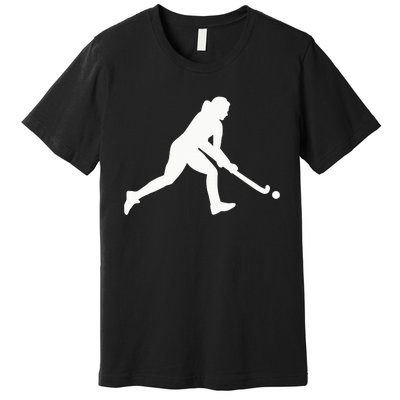 Field Hockey Woman Girl Premium T-Shirt