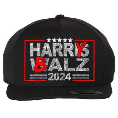 Funny Harris Walz 24 Harry Balz 2024 Meme Democratics Vote Wool Snapback Cap