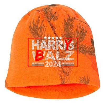 Funny Harris Walz 24 Harry Balz 2024 Meme Democratics Vote Kati - Camo Knit Beanie