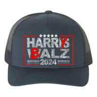 Funny Harris Walz 24 Harry Balz 2024 Meme Democratics Vote Yupoong Adult 5-Panel Trucker Hat