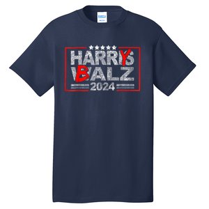 Funny Harris Walz 24 Harry Balz 2024 Meme Democratics Vote Tall T-Shirt