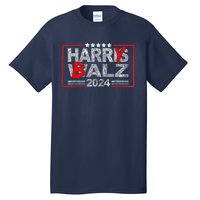 Funny Harris Walz 24 Harry Balz 2024 Meme Democratics Vote Tall T-Shirt