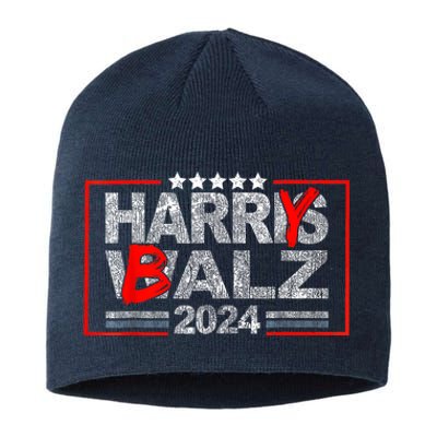 Funny Harris Walz 24 Harry Balz 2024 Meme Democratics Vote Sustainable Beanie