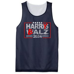 Funny Harris Walz 24 Harry Balz 2024 Meme Democratics Vote Mesh Reversible Basketball Jersey Tank