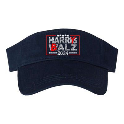 Funny Harris Walz 24 Harry Balz 2024 Meme Democratics Vote Valucap Bio-Washed Visor