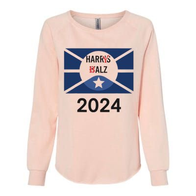 Funny Harris Walz 24 Harry Balz 2024 Meme Democratics Vote Womens California Wash Sweatshirt