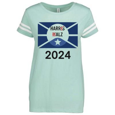 Funny Harris Walz 24 Harry Balz 2024 Meme Democratics Vote Enza Ladies Jersey Football T-Shirt