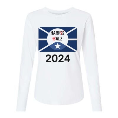 Funny Harris Walz 24 Harry Balz 2024 Meme Democratics Vote Womens Cotton Relaxed Long Sleeve T-Shirt