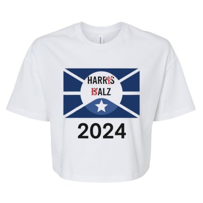 Funny Harris Walz 24 Harry Balz 2024 Meme Democratics Vote Bella+Canvas Jersey Crop Tee