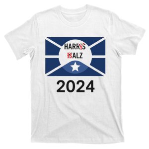 Funny Harris Walz 24 Harry Balz 2024 Meme Democratics Vote T-Shirt