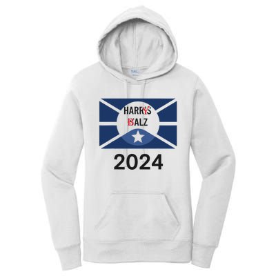 Funny Harris Walz 24 Harry Balz 2024 Meme Democratics Vote Women's Pullover Hoodie