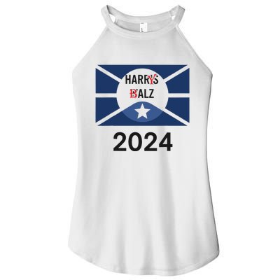 Funny Harris Walz 24 Harry Balz 2024 Meme Democratics Vote Women's Perfect Tri Rocker Tank