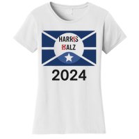 Funny Harris Walz 24 Harry Balz 2024 Meme Democratics Vote Women's T-Shirt