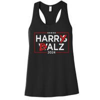 Funny Harris Walz 24 Harry Balz 2024 Meme Democratics Vote Women's Racerback Tank