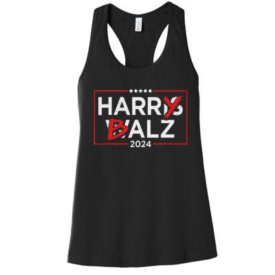 Funny Harris Walz 24 Harry Balz 2024 Meme Democratics Vote Women's Racerback Tank