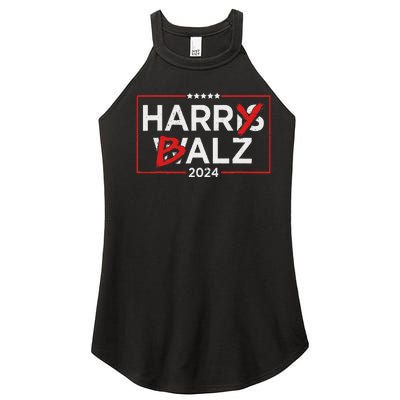 Funny Harris Walz 24 Harry Balz 2024 Meme Democratics Vote Women's Perfect Tri Rocker Tank