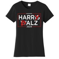 Funny Harris Walz 24 Harry Balz 2024 Meme Democratics Vote Women's T-Shirt