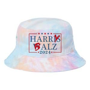 Funny Harris Walz 24 Harry Balz 2024 Meme Democratics Vote Tie Dye Newport Bucket Hat