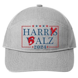 Funny Harris Walz 24 Harry Balz 2024 Meme Democratics Vote 7-Panel Snapback Hat