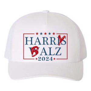 Funny Harris Walz 24 Harry Balz 2024 Meme Democratics Vote Yupoong Adult 5-Panel Trucker Hat