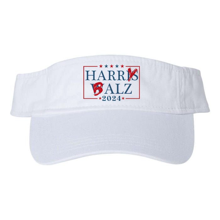 Funny Harris Walz 24 Harry Balz 2024 Meme Democratics Vote Valucap Bio-Washed Visor