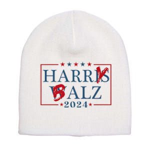 Funny Harris Walz 24 Harry Balz 2024 Meme Democratics Vote Short Acrylic Beanie