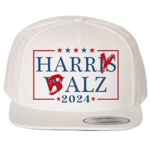 Funny Harris Walz 24 Harry Balz 2024 Meme Democratics Vote Wool Snapback Cap