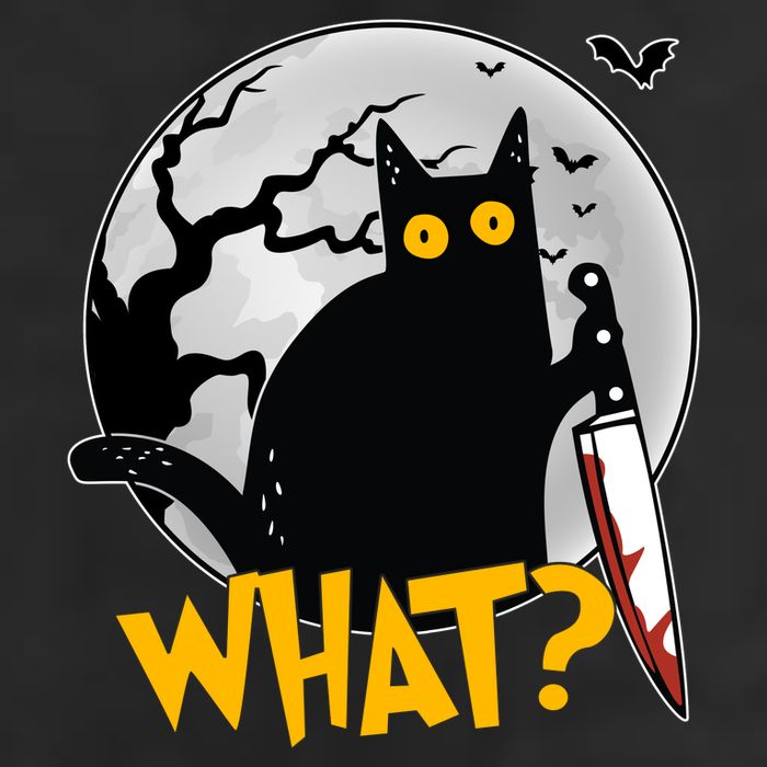 Funny Halloween What Killer Black Cat With Knife Adult Drive Performance Visor