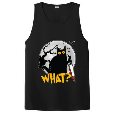 Funny Halloween What Killer Black Cat With Knife PosiCharge Competitor Tank