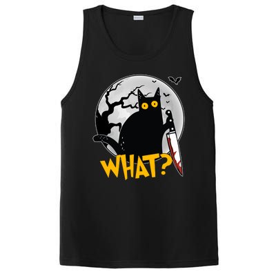 Funny Halloween What Killer Black Cat With Knife PosiCharge Competitor Tank