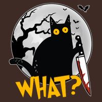 Funny Halloween What Killer Black Cat With Knife Cooling Performance Crew T-Shirt