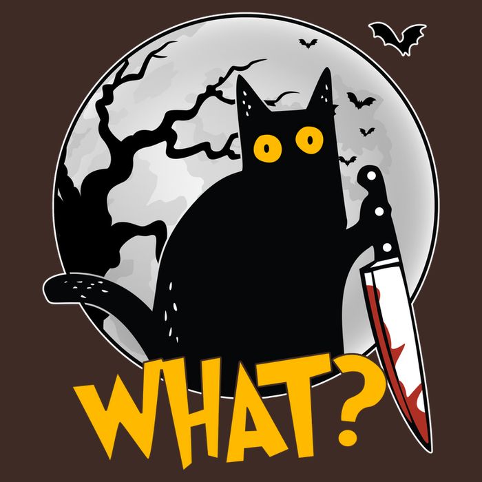 Funny Halloween What Killer Black Cat With Knife Cooling Performance Crew T-Shirt