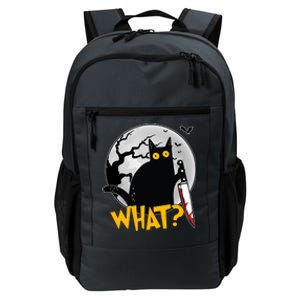 Funny Halloween What Killer Black Cat With Knife Daily Commute Backpack