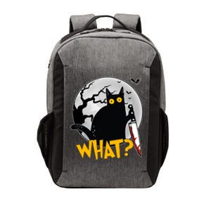 Funny Halloween What Killer Black Cat With Knife Vector Backpack