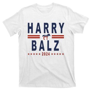 Funny Harris Walz 24 Harry Balz 2024 Meme Democratics Vote T-Shirt